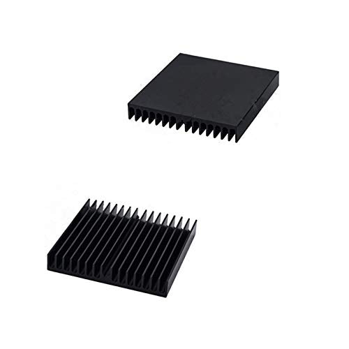 LuoQiuFa Aluminum Heatsink 60 x 60 x 10 MM / 2.4''x 2.4''x 0.4'' Circuit Board Heat Sink Heatsink Cooling Cooler Fin (Black,2pcs)
