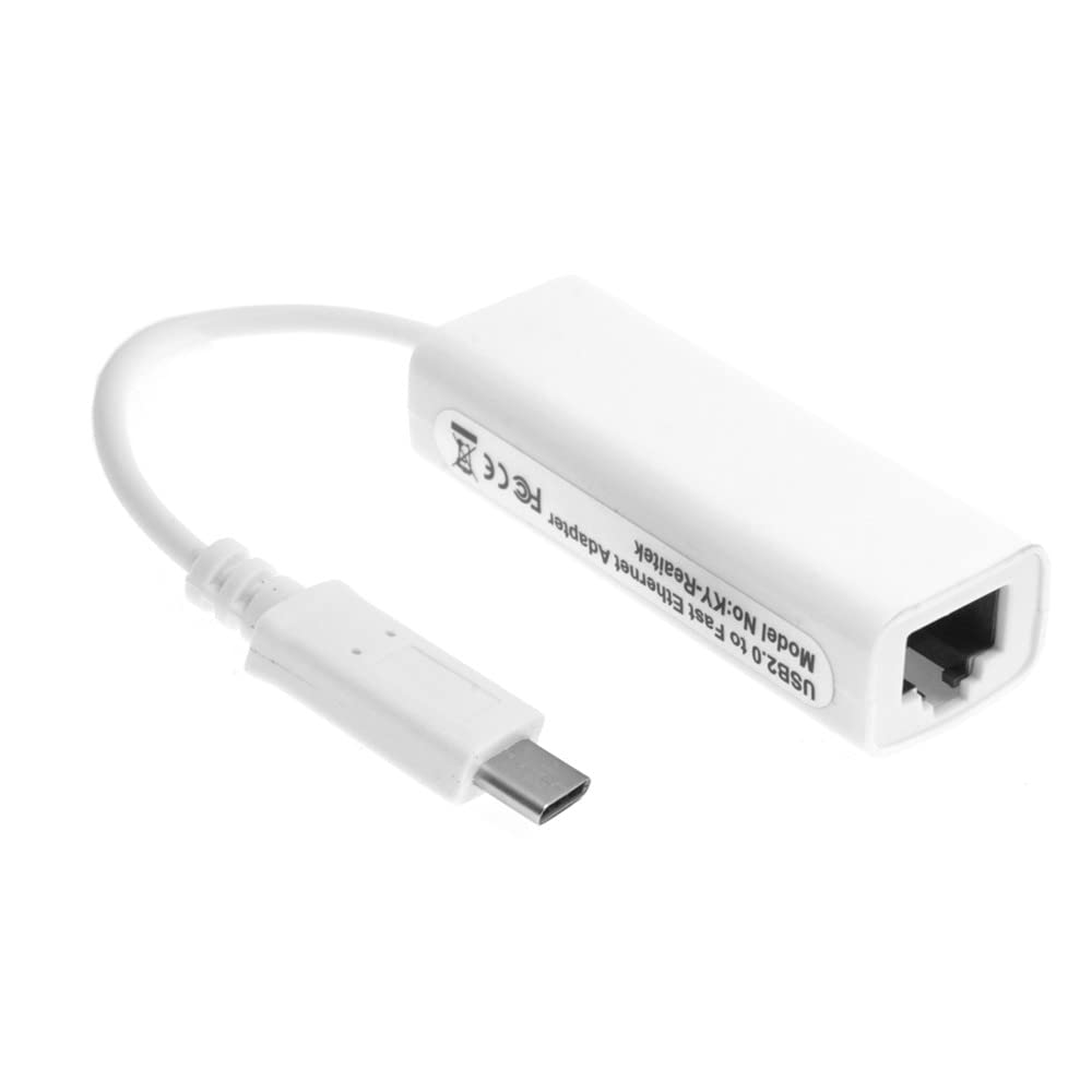 JSER USB-C Type C USB 3.1 Male to 100Mbps Ethernet Network LAN External Adapter for Laptop