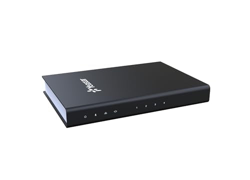 YEASTAR NeoGate 4FXS Port Gateway, 4FXS Ports, Sip & Iax Compatible, Black
