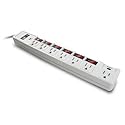 7 OUTLET SURGE PROTECTOR W/INDIVIDUAL SWITCHES