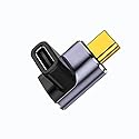 rgzhihuifz 90 Degree USB-C Male to USB-C Female Adapter, 1 Pack Type-C Up and Down Right Angle 40Gbps PD 100W Fast Charging Extender for Switch…