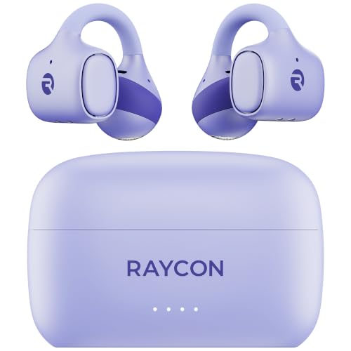 Raycon Everyday Clip-On Earbuds, Open Ear & Water Resistant, 30Hr (Purple)
