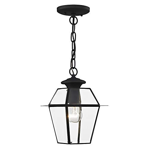 Livex Lighting 2183-04 Westover 1-Light Outdoor Hanging Lantern, Black