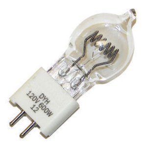 Ushio 1000246 - DYH - Stage and Studio - G7 - 600 Watt Light Bulb - 120 Volts - G5.3 Base - 3200K