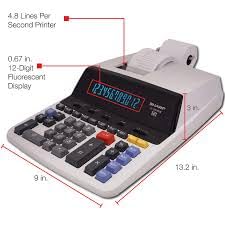Sharp ELECTRONICS Standard Function Calculator (EL2630PIII), White, 8 7/8 x 12 7/8