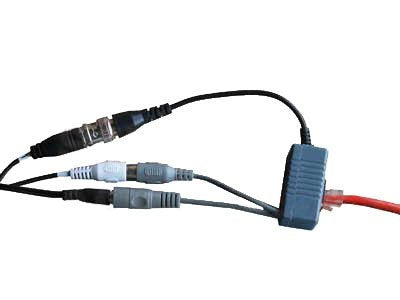 VideoSecu 1 Pair Video Balun Network Transceiver with Video Audio Power Connectors 1EK