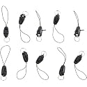 Jizlan 10Pcs/lot Black Detachable Buckle Mobile Phone Accessories Pendant Buckle Small Sling Anti-Lost Lanyard Cords Hanging Head Keychains Hooks