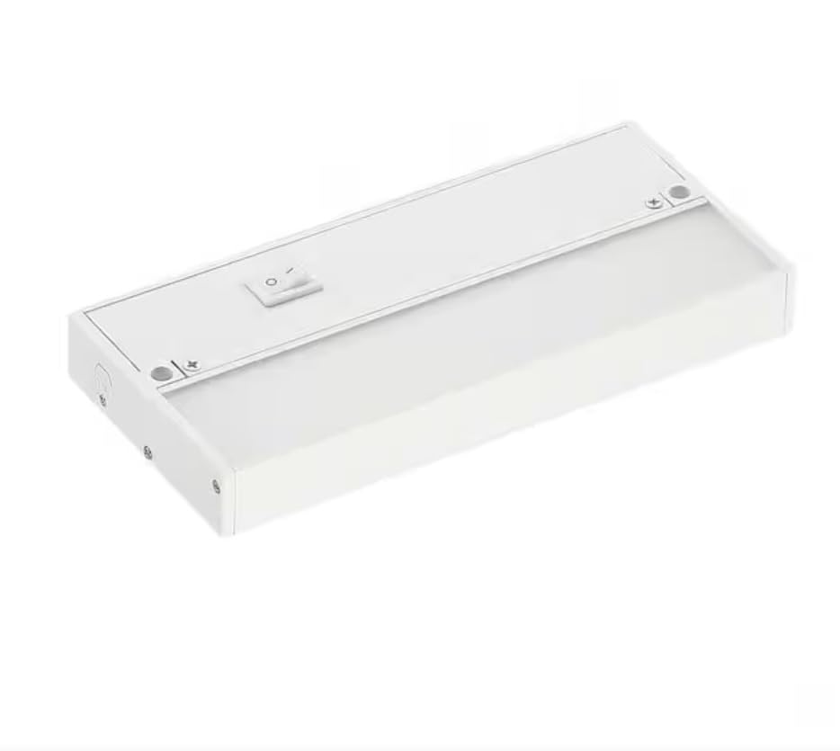 katerra inc. 18 Inch Hardwire/Linkable Under Cabinet LED Light White, 120VAC, 60Hz, 84mA, 9W, 600 Lumens, 2700K Warm White, 90 CRI, Contractor