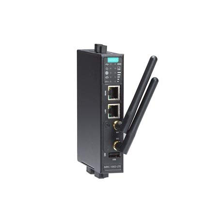 MOXA MRC-1002-LTE-US-T Moxa Remote Connect Gateway with 1 LTE Cellular Port (B2/B4/B5/B13/B17/B25) and 2 Ethernet Ports, -40 to 70°C