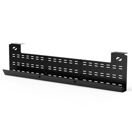 HumanCentric Under Desk Cable Management Tray and Computer Cord Raceway, Underdesk Cord Organizer, Standing Desk Cable and Wire Management, Heavy