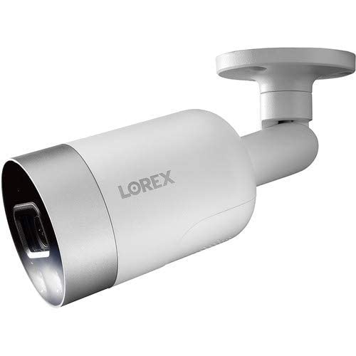 Lorex E891AB Indoor/Outdoor 4K Ultra HD Smart Deterrence IP Security Bullet Camera, 150ft IR Night Vision, Color Night Vision, Audio, Only Camera No