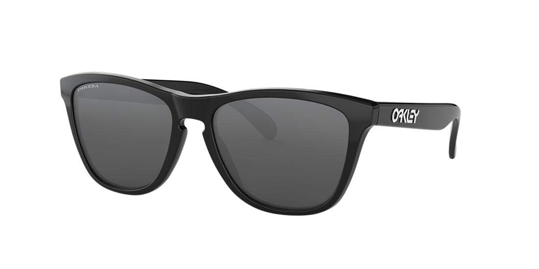 Oakley Unisex OO9013 Frogskins Square Sunglasses, Polished Black/Prizm Black, 55 mm