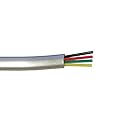 NAC Wire and Cables 1000 Ft Telephone Cable Cord Flat Silver Satin 4 Conductor Bulk 28 AWG Stranded 4C Modular Line Audio Data Signal Telephone Jack