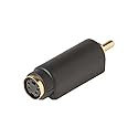 S-Video VHS Female to RCA Male Adapter Connector Converter Gold Plated Plug 1 Pack Stereo Cable Connector Audio Video Tool Less Hook-Up Component