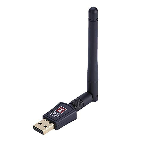 Zerone 5G USB Adapter, 600Mbps Dual-Band 2.4G/5G Antenna USB Adapter Receiver Network LAN Card for Linux,