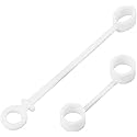 2 Pcs White Silicone Anti Lost Cover Protections Sleeve Case Cable Converter Holder Strap Tether for Various Charging Adapters Charging Cable Adapter