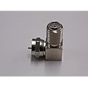 Adapter 90° Degree Right Angled F Female to F Male 75 Ohm (2 Pack)
