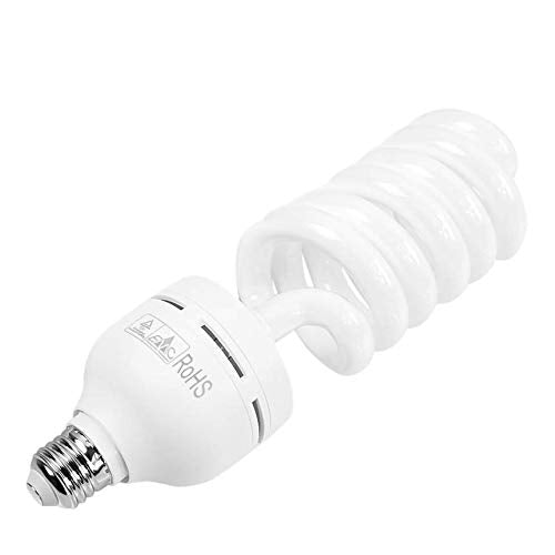 Foto&Tech Photography Daylight Bulb 65W 6500K 120V White Spiral Fluorescent Light Bulb Studio Light for Photography and Daylight Video Lighting (1)