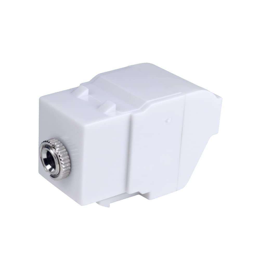 Construct Pro Keystone Jack 1/8 Inch Stereo Mini Plug (White)