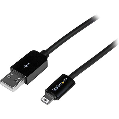 StarTech 10ft/3m USB-A to Lightning Cable, Black, Charge & Sync (USBLT3MB)