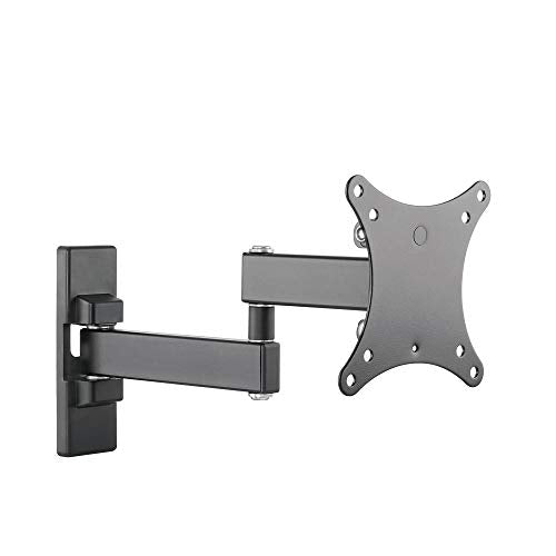 SIIG TV Monitor Wall Mount for Most 13" to 27" LCD Plasma Flat Screen Monitors up to 33lbs - VESA 75x75mm/ 100x100mm - Full Motion Articulating