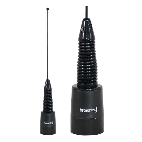 Browning® 160-Watt Wide-Band 380 MHz to 520 MHz Antenna with Spring and NMO Mounting (Black)