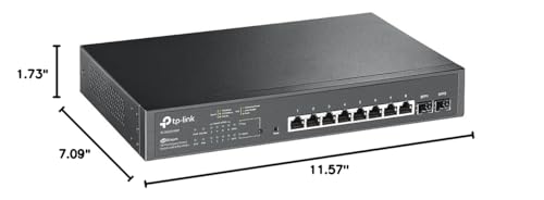 TP-Link TL-SG2210MP | Jetstream 10 Port Gigabit Smart Managed PoE switch | 8 PoE+ Ports @ 150W, 2 SFP Slots | Omada SDN Integrated | PoE Recovery |