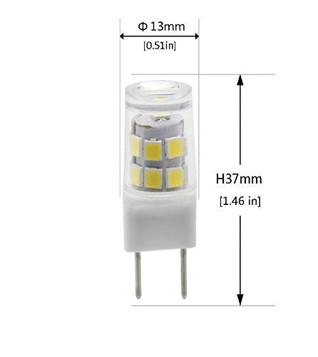 BonYei G8/GY8.6 LED Light Bulb 3 Watts Daylight White 6000k - G8 Base Bi-pin Xenon JCD Type LED 120V 20W Halogen Replacement Bulb,Under-Cabinet