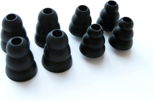 8pcs Eartips Compatible with Beats Flex, Fit Pro, Studio Buds and Studio Buds + True Wireless Earphones - 4S / 4L Black Triple Flange Replacement…