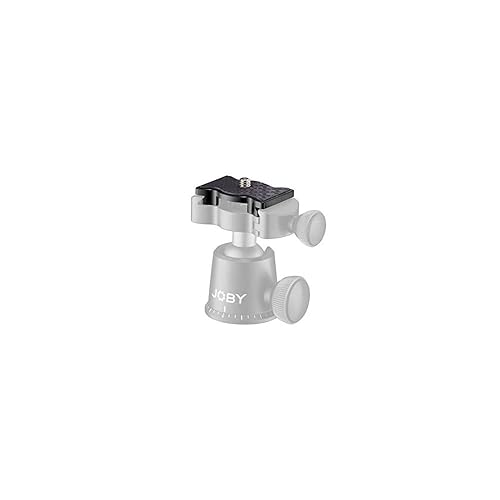 Joby QR 3K PRO Plate, Compact Replacement Plate for GorillaPod, Arca-Swiss Compatible for 3K Ball Head, Holds Premium Mirrorless Cameras,