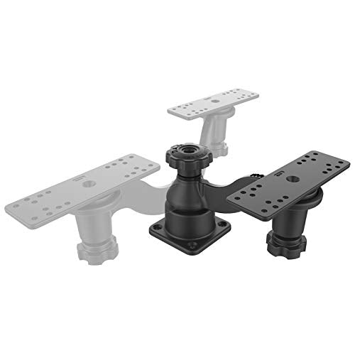 RAM MOUNTS Fish Finder Swing Arm Mount with Base 6" Dual-Arm Marine Electronics Mount for GPS & Chartplotters RAM-109HU