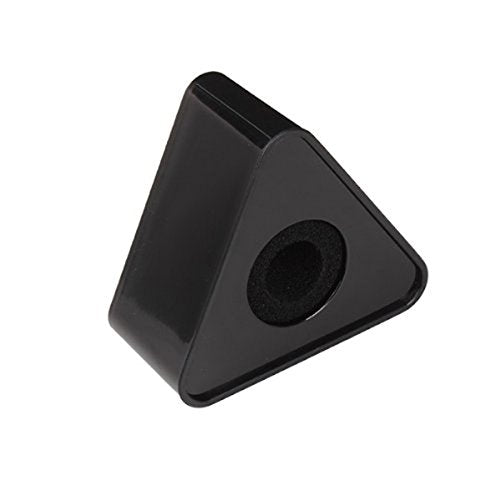 TINKSKY Microphone Flag Station Triangular Abs Interview Mic Holder for Podcast Broadcasting and Live Recording 3.7X3.7X2 Inches Black