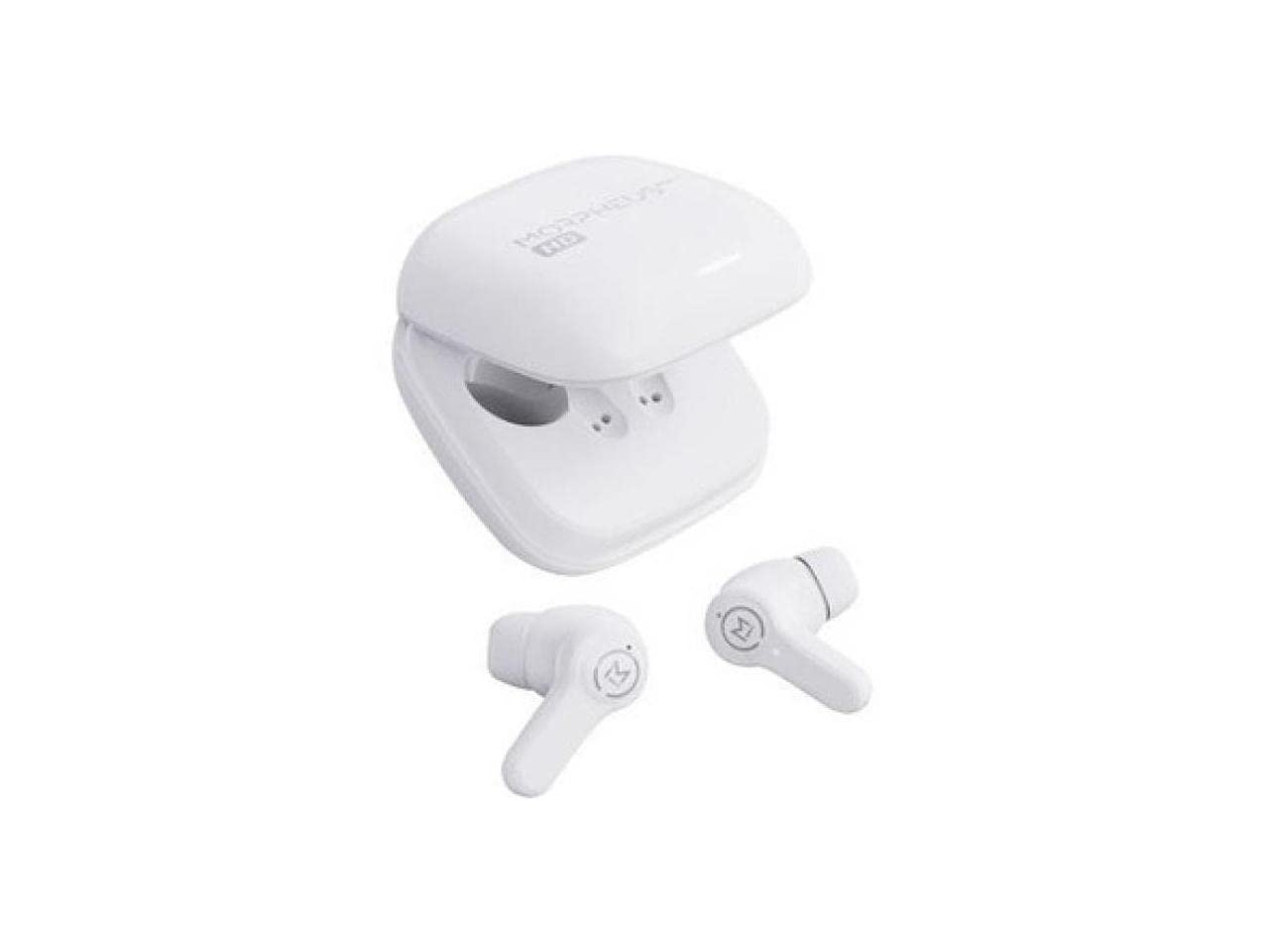 Morpheus 360 Pulse HD Wireless Earbuds Bluetooth Headphones One Touch Media Controls Waterproof IPX5 Magnetic Charging Case TW7800W White