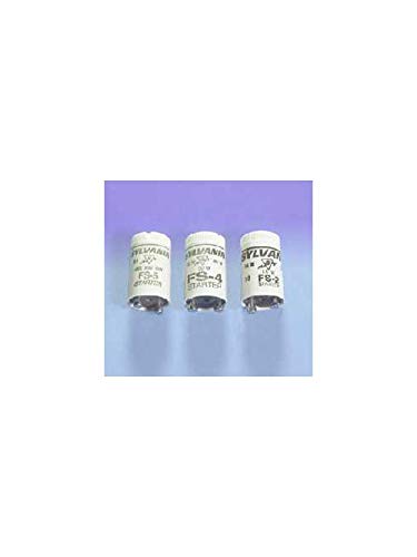 LEDVANCE Fluorescent Starter for Use with F14, F15 and F20 Preheat Fluorescent Lamps, 10 Pack,White