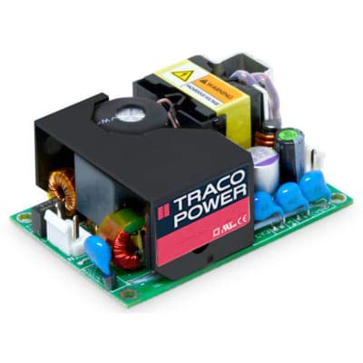 TRACO POWER TPP 100-124A-J Power Supply; AC-DC; Open Frame; Medical; 100W; 24V@4.17A; Input: 85-264VAC 120-370VDC, Adj Vout