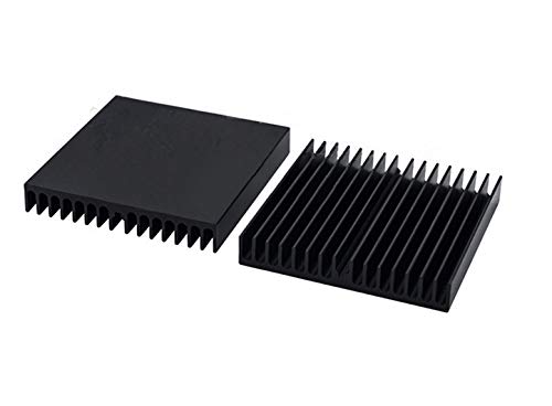 LuoQiuFa Aluminum Heatsink 60 x 60 x 10 MM / 2.4''x 2.4''x 0.4'' Circuit Board Heat Sink Heatsink Cooling Cooler Fin (Black,2pcs)