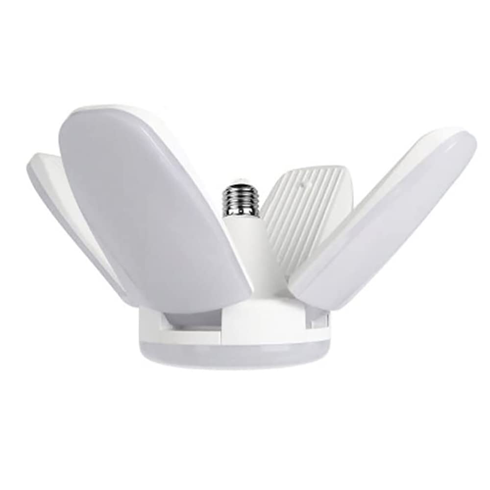 60W E27 E26 LED Bulb 120V Foldable Angle Adjustable Cold White 6500K No Flicker Superbright Lamp for Warehouse Garage Shopping Mall Lighting