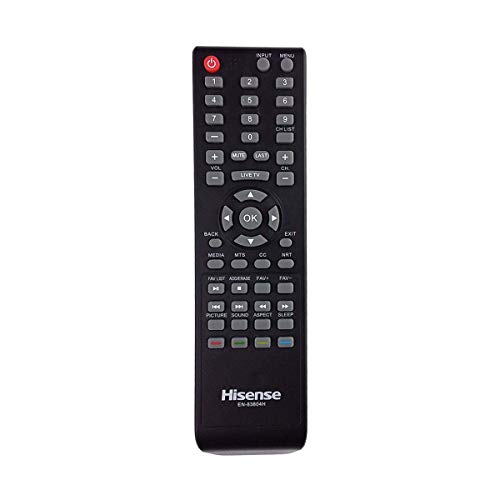 Hisense EN-83804H TV Remote Control for HD 32H3080E 32H3308 32H3D 40EU3000 40H3080E 40H3D 43H3080E 43H3D Hisense Televisions (Renewed)