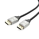 j5create VESA Certified 8K DisplayPort Cable, Supports DP 1.4, 4K@120Hz, 8K@60Hz, HDR for Gaming Monitor, TV, PC, Laptop - 6.6ft (JDC43)