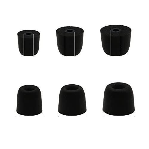 ALXCD Ear Tip for Shure SE Series Earphone, 3 Pair (S/M/L) Soft Memory Foam Noise-Isolation Replacement Ear Tip, Fit for Shure SE115 SE210 SE215 SE315