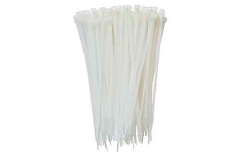 South Main Hardware 848107 8 Inch Heavy Duty, Natural 100-Pack, 75-Lb Test, Small Cable Ties, 100 Tie