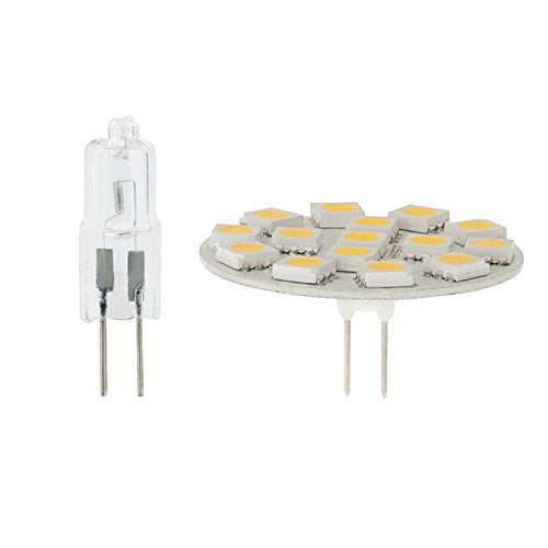 HERO-LED BG4-15T-DW Standard Back Pin G4 LED Halogen Replacement Bulb, 3W, 30W Equal, Daylight White 5000K, 5-Pack(Not Dimmable)