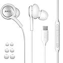 ElloGear 2020 Earbuds USB C Headphones for Samsung Galaxy S21, Note 10, Galaxy S10, S9 Plus, S10e - Designed by AKG - Braided Cable with Microphone…