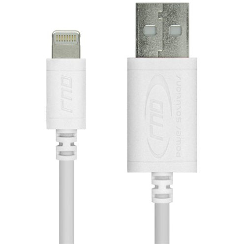 RND Power Solutions MFi Certified Lightning USB 10ft Cable for Apple iPhone and iPad (Pro, Air, Mini) (10 feet/3M/White)