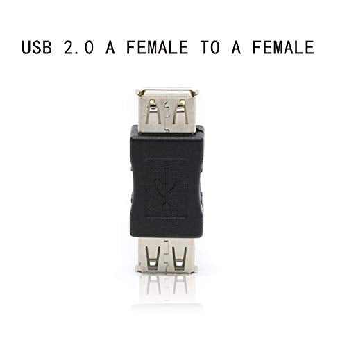 rgzhihuifz 2 Pack USB 2.0 AF/AF Plug Type A Female to Type A Female Adapter Connector Converter Compatible with Laptop Computer Hard Drive Printer