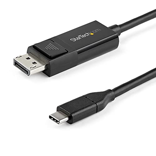 StarTech.com 6ft (2m) USB C to DisplayPort 1.2 Cable, 4K 60Hz, Bidirectional DP USB-C Video Adapter Cable for Windows, Apple M1 M2 M3 M4, USB4