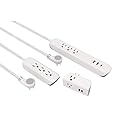 Commercial Electric 3 pack Surge Kit with USA-A and USB-C Ports - 300 Joules - 5 AMP USB total - Flat plug for tight spaces - 4ft braided power cord