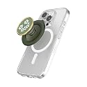PopSockets Phone Grip for MagSafe, Magnetic Holder, Phone Stand, Green - Floral Relief