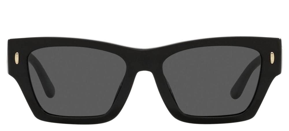 Tory Burch Womens TY7169U Universal Fit Sunglasses Black Rectangular 52mm
