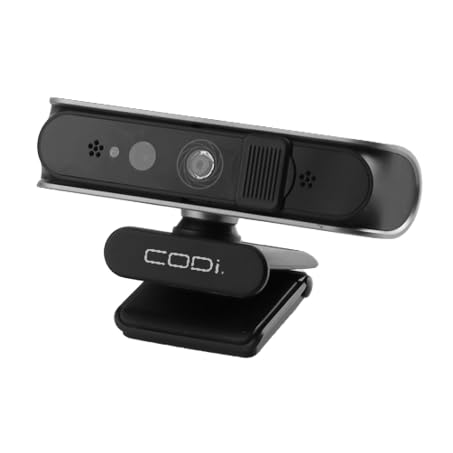 CODi Allocco HD 1080P IR Webcam with Windows Hello Facial Recognition, 30FPS USB-A Camera with Built-in Microphone, Auto Low-Light Correction
